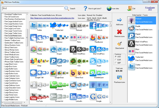 PNG Icon Portfolio screen shot