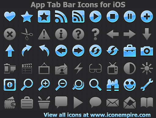 App Tab Bar Icons for iOS screenshot