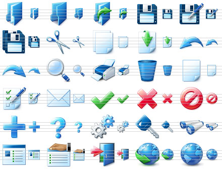 Screenshot of Blue Icon Library 1.0