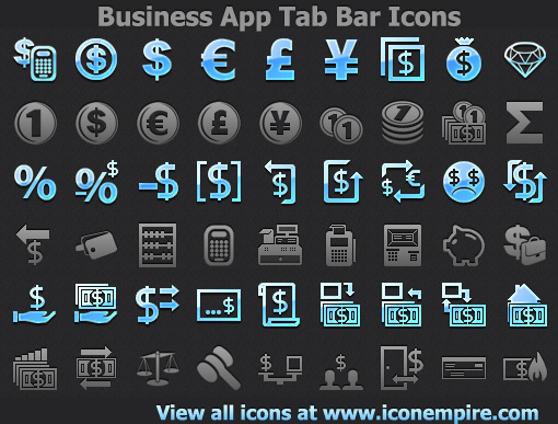 Business App Tab Bar Icons screenshot