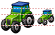 Wheeled tractor icons