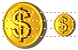 Dollar coin icons