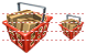 Full red basket icon