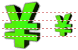 Green Yen icon Green Yen icons