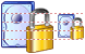 Secured hard disk icon