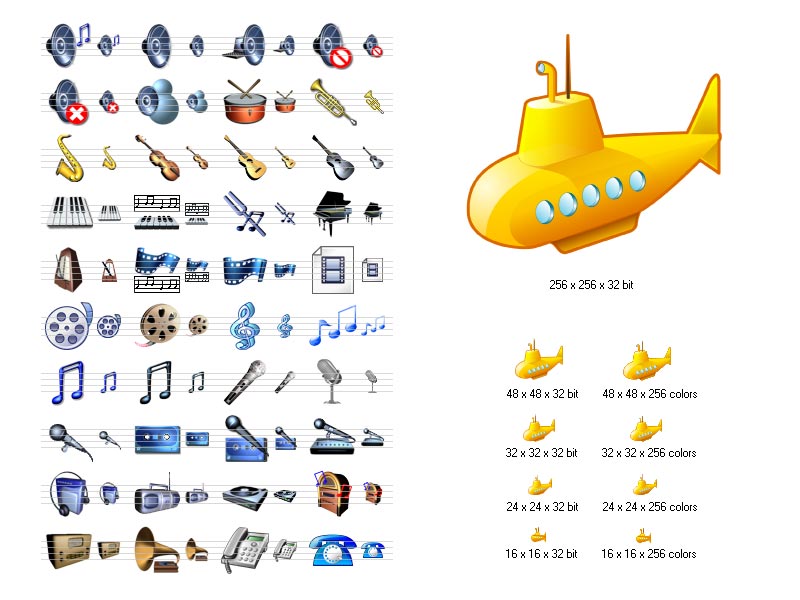 Click to view Music Icon Library 2.8 screenshot