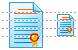 Certificate document icons
