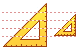 Set square ruler icons