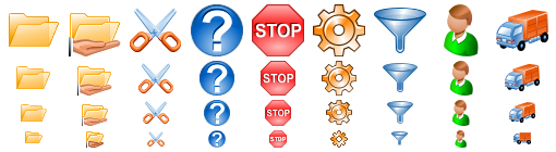 software toolbar icons