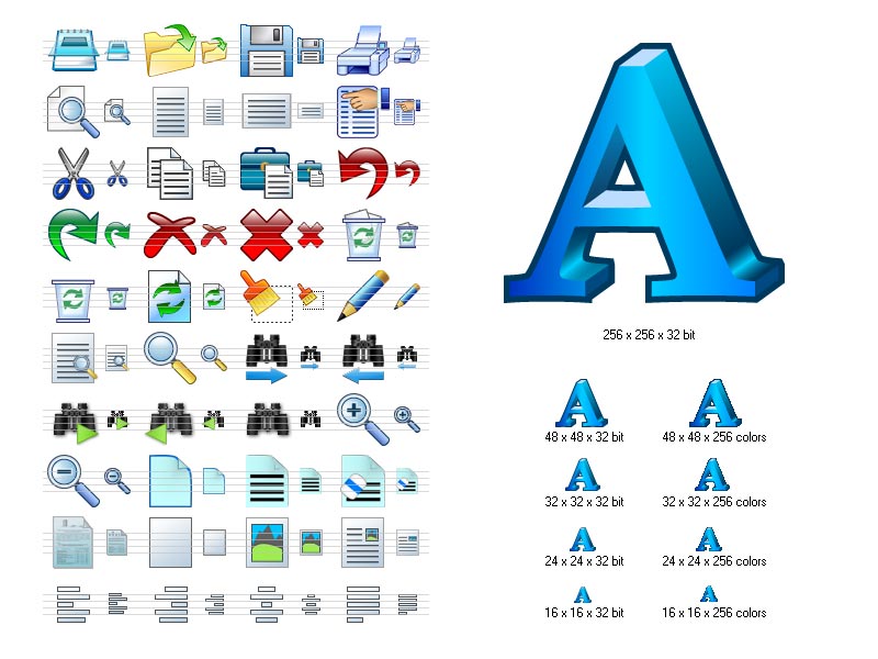 Screenshot of Word Icon Library