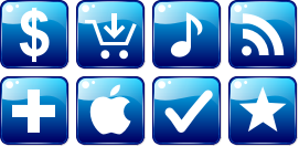 Blue Web Icons