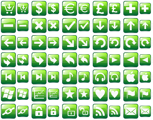 Green Web Buttons screenshot