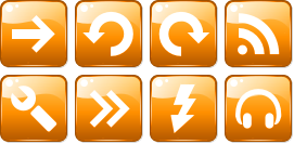 Orange Web Icons