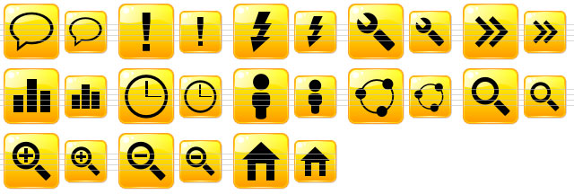 Yellow Web Buttons part 2